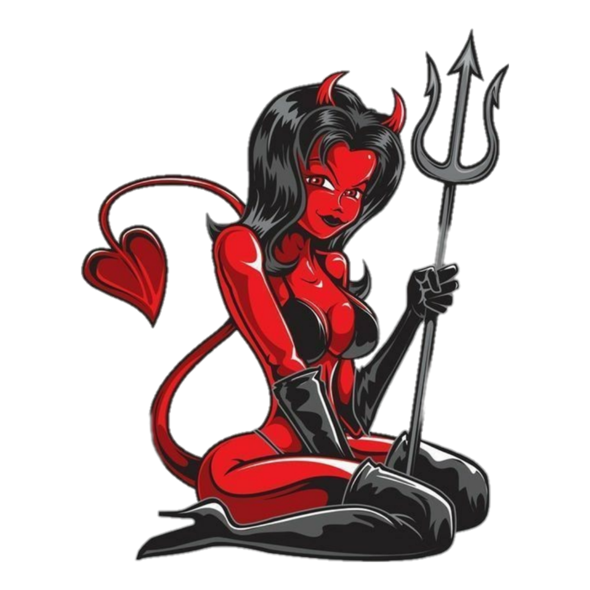 Мультяшный дьявол девушка