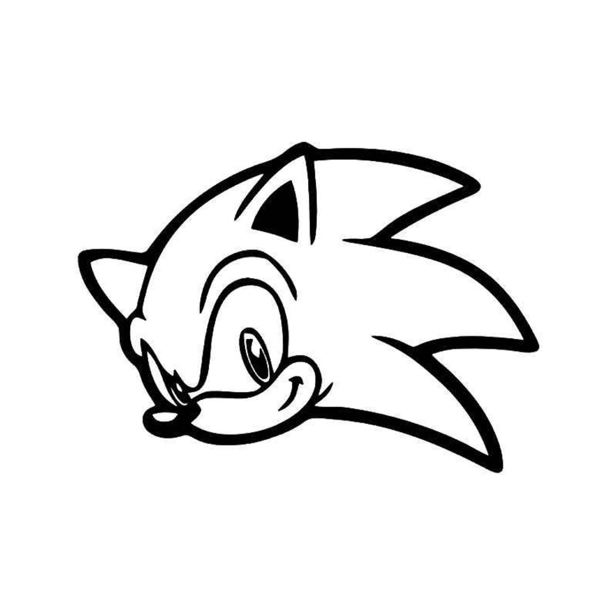 Соник трафарет