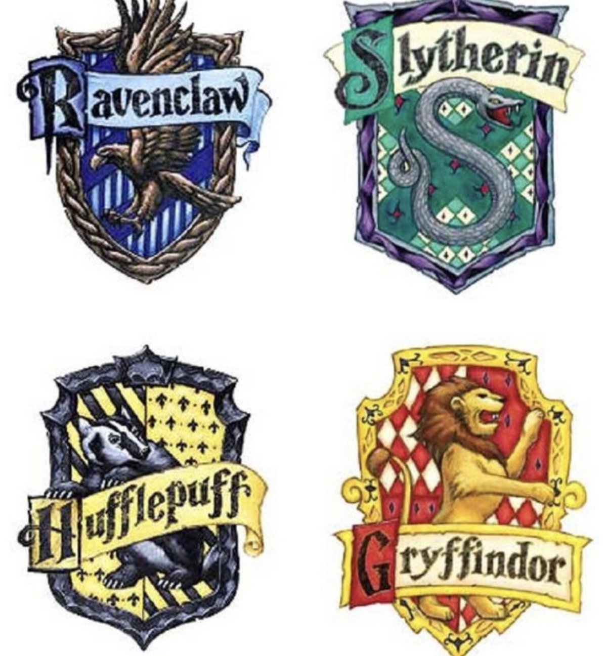Гарри Поттер гербы факультетов