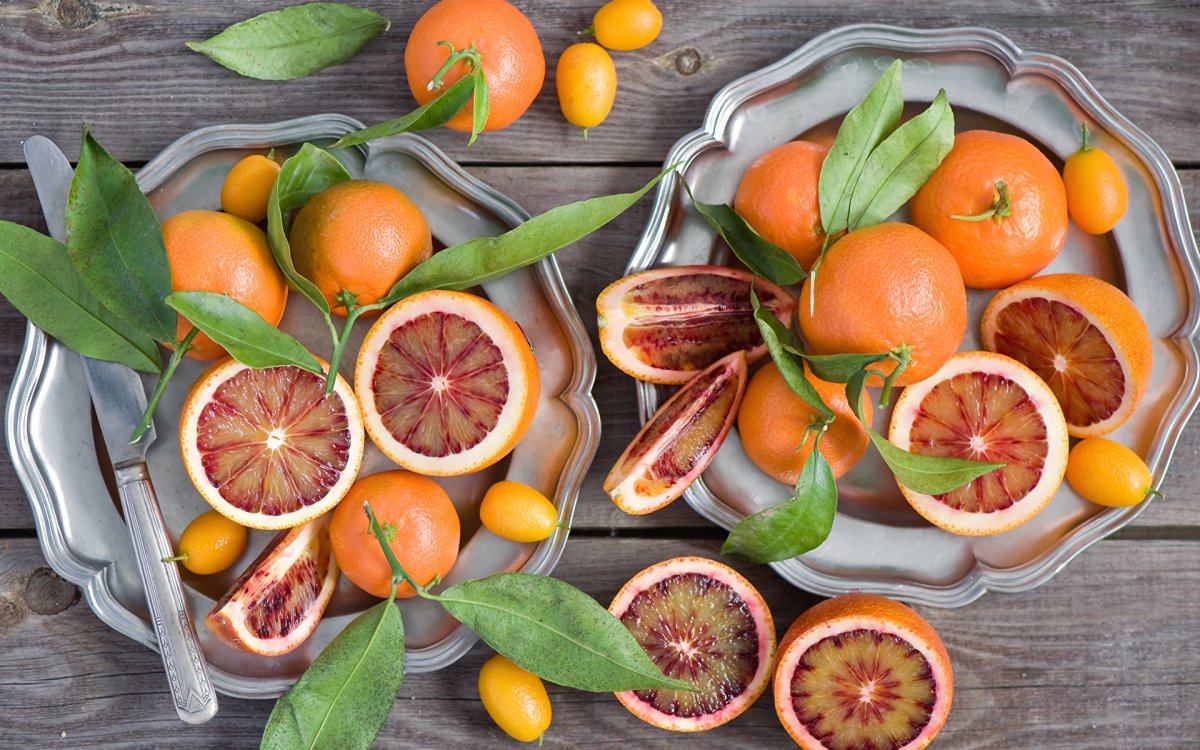 Корзина с апельсинами