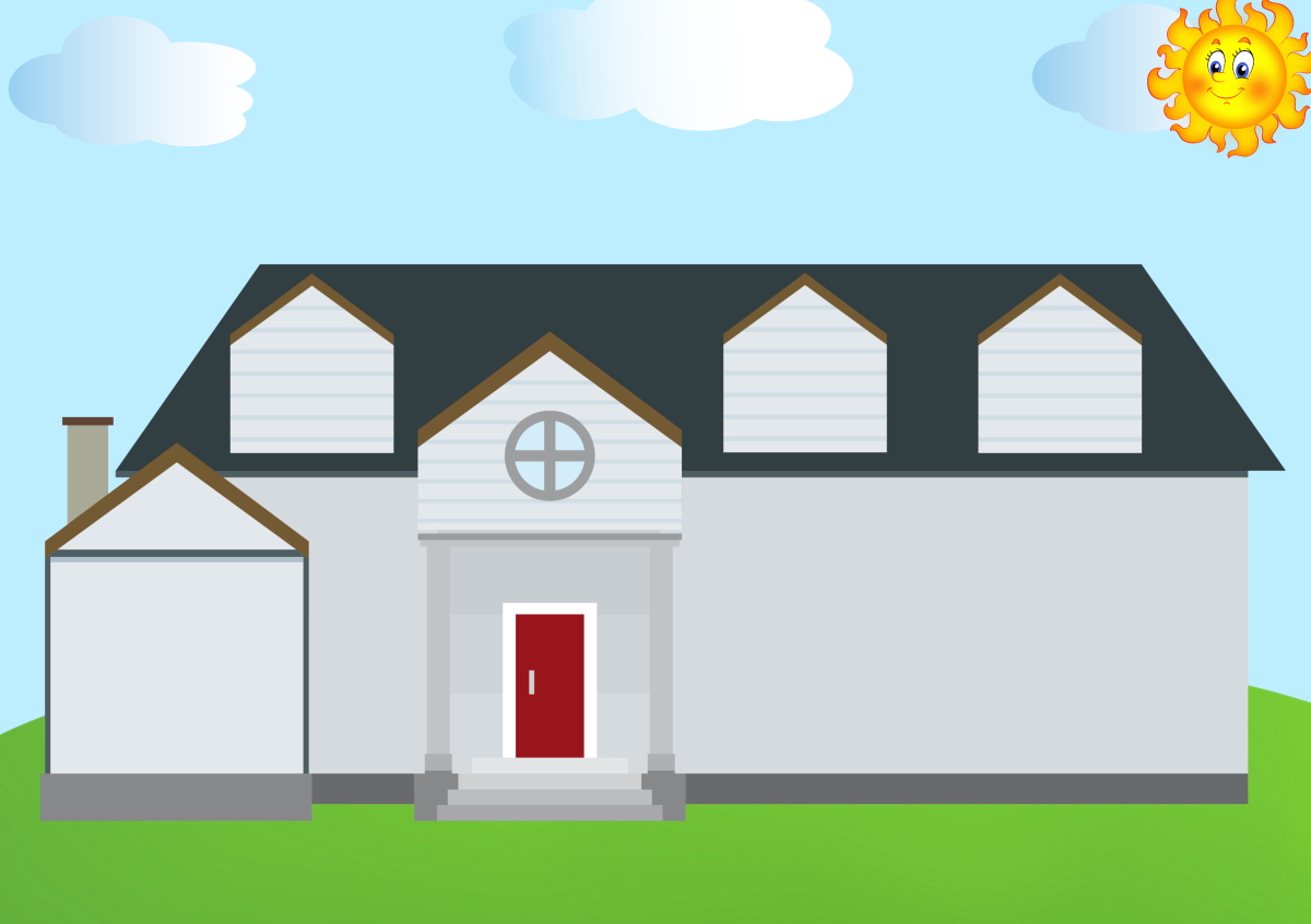 Домик с четырьмя окошками