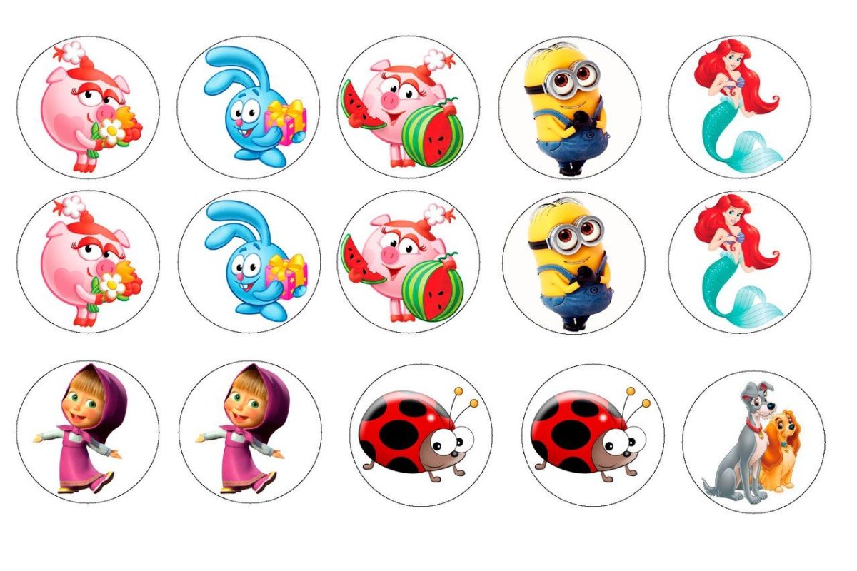 Круглые наклейки для детей
