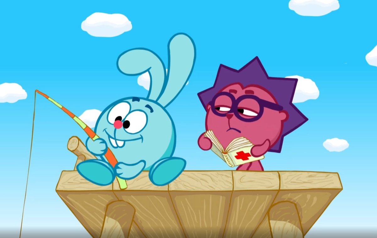 Ёжик и Крош из смешариков