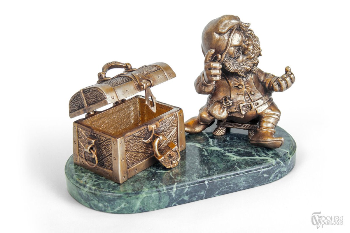 Гном бронзовый фигурка