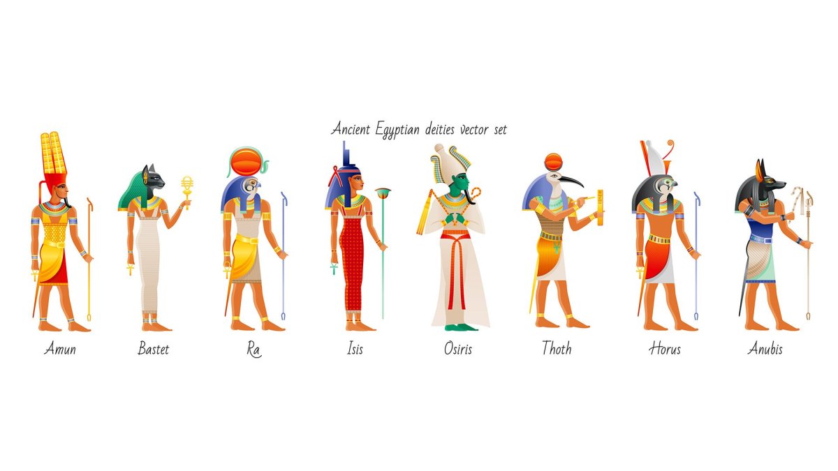 Боги древнего Египта ра Анубис