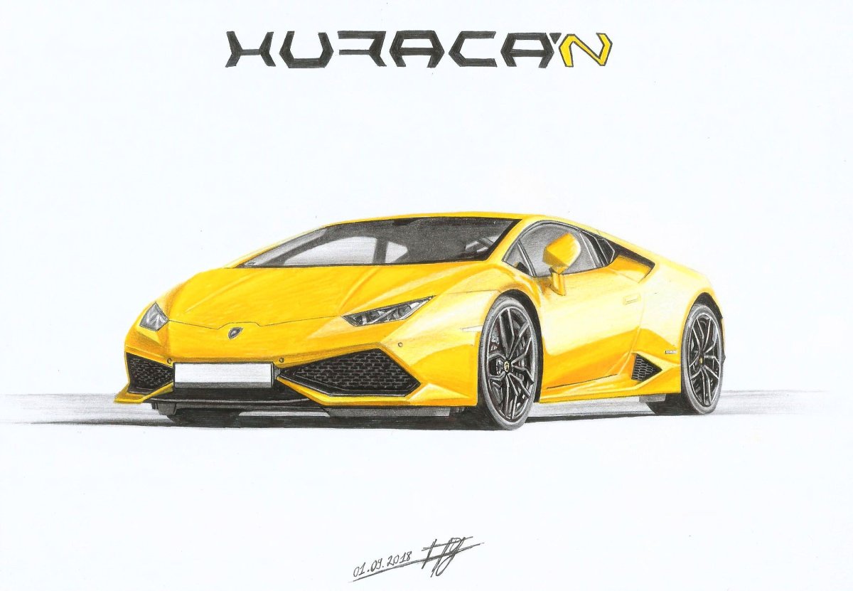Ламборджини Хуракан для рисования