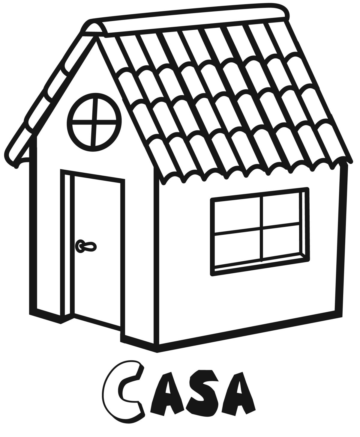 Крыша домика раскраска