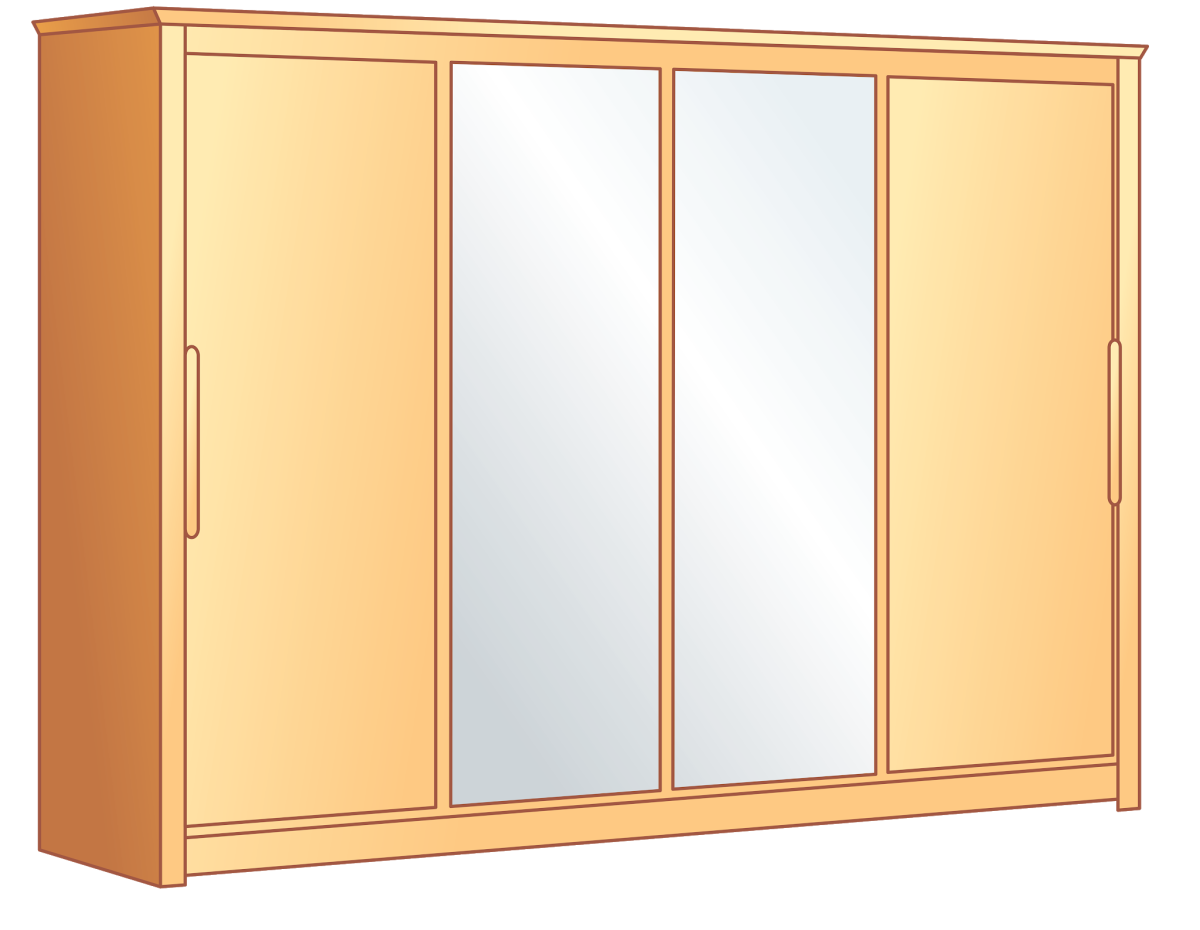 Шкаф для детей с одеждой открытый