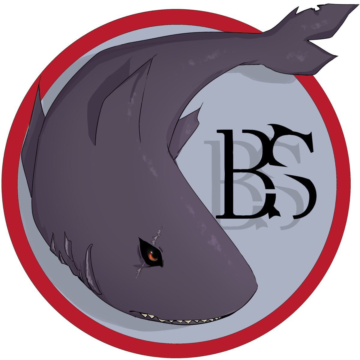 Акула с открытой пастью вектор