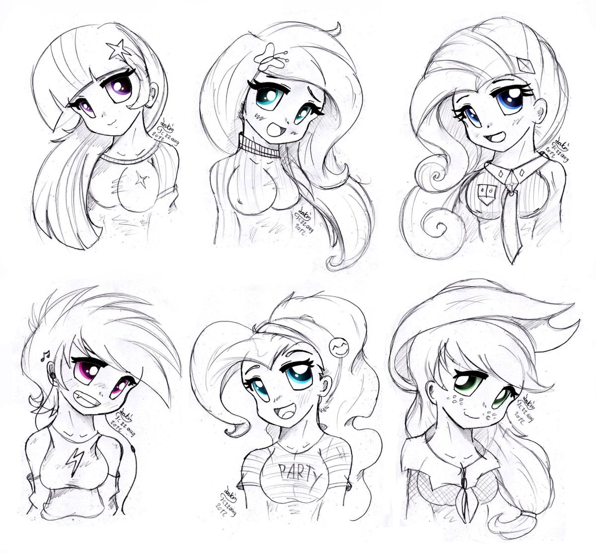 Срисовка рисунков мини пони