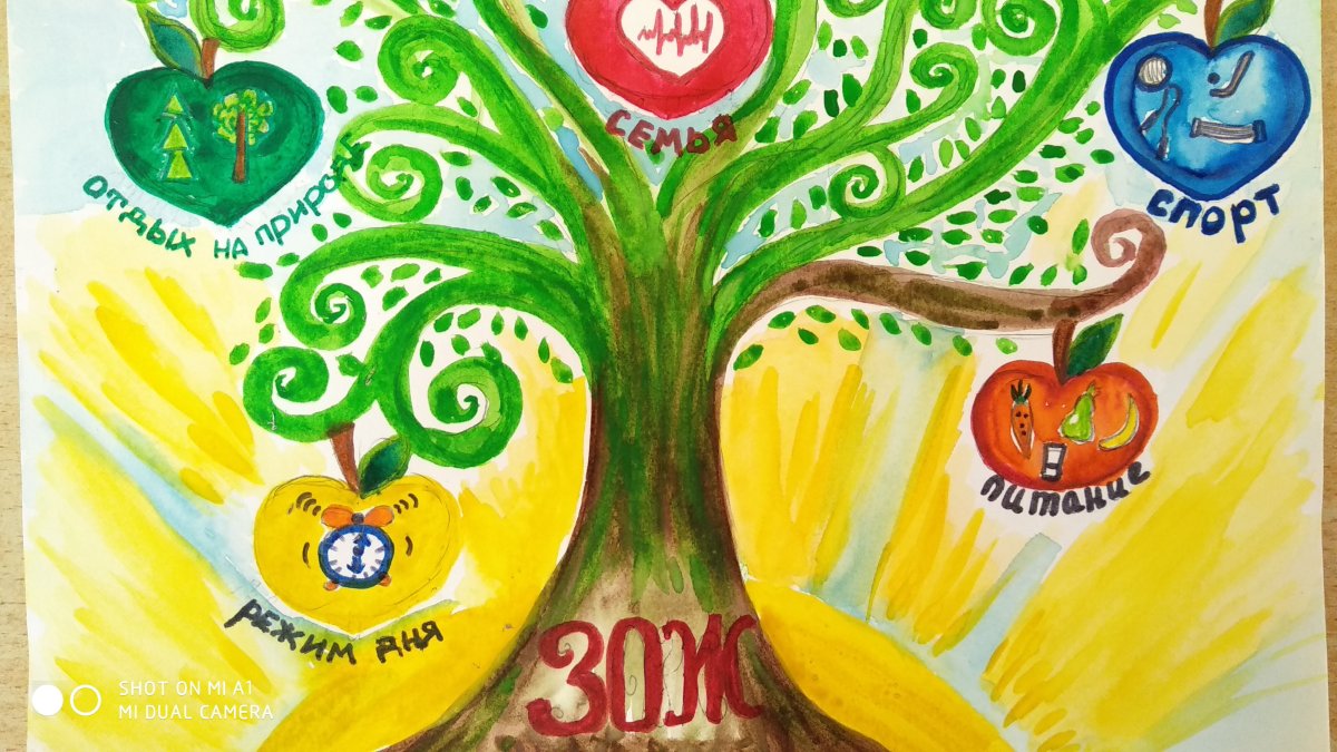 Плакат ЗОЖ смешной