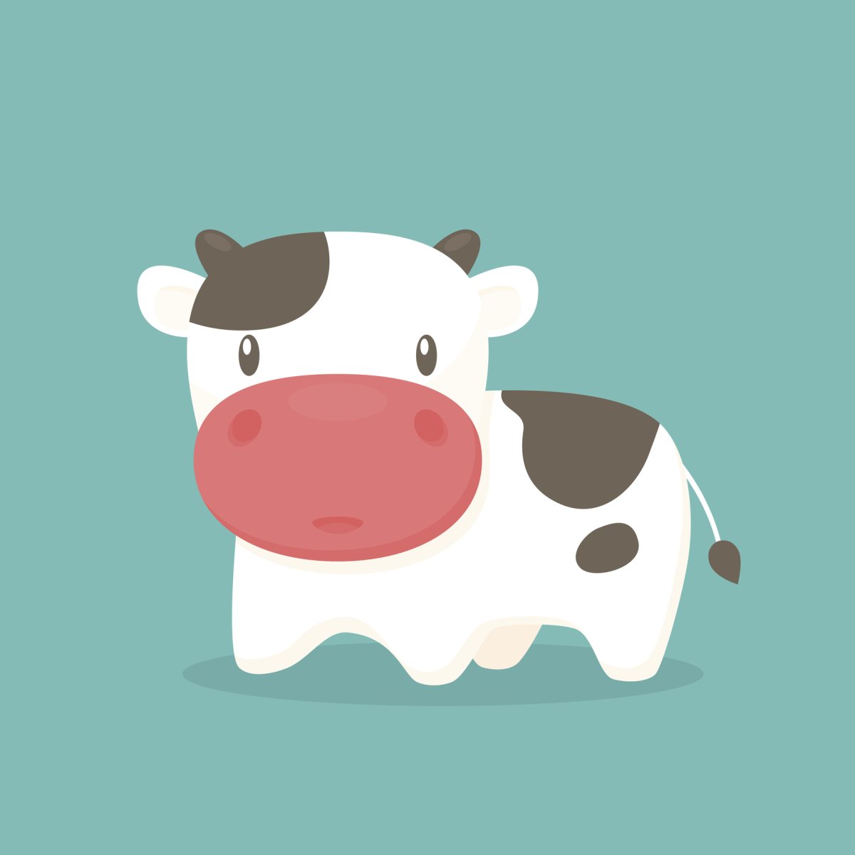 Толстая корова из мультика