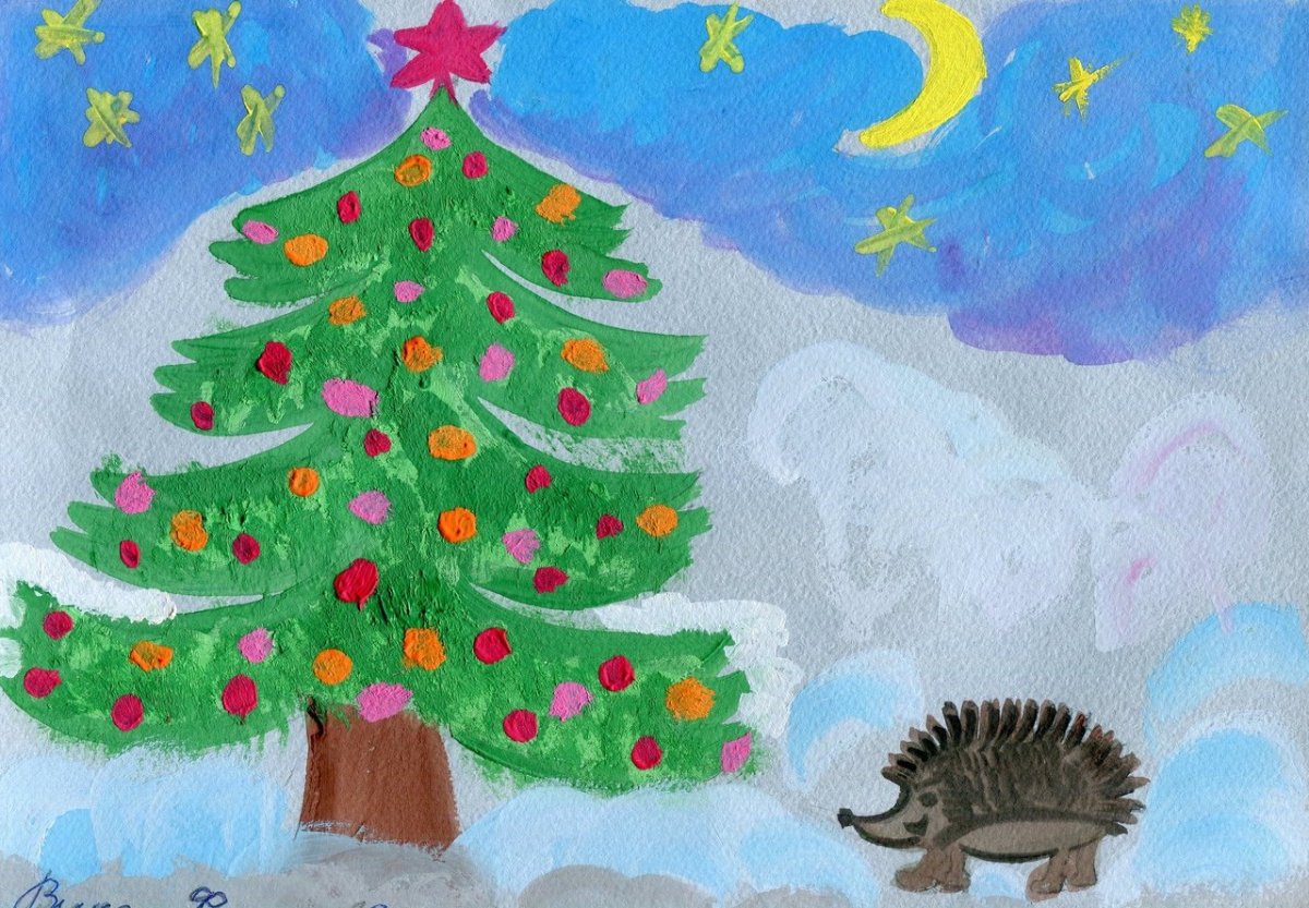 Елка для рисования для детей