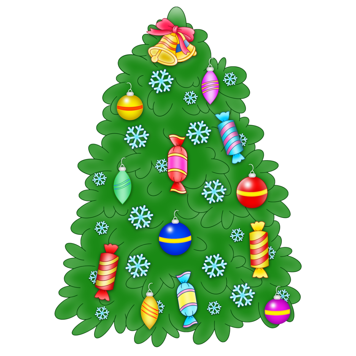 Елка с игрушками