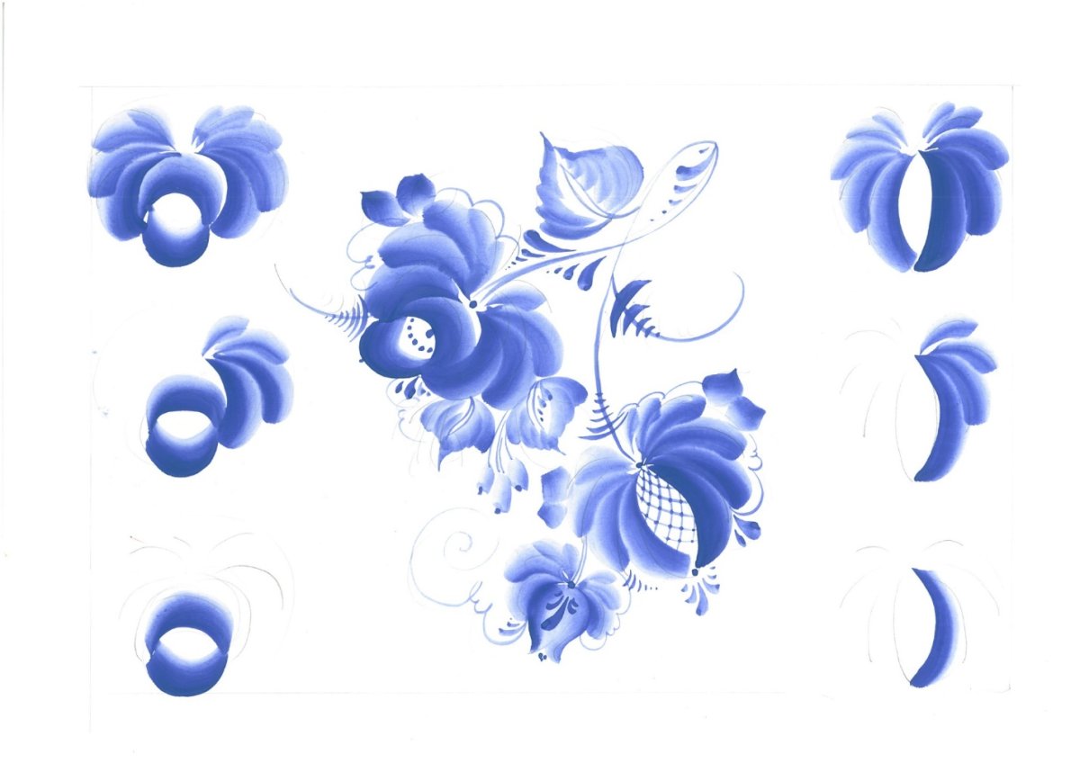 Роспись кувшинчиков рисование старшая группа Гжель