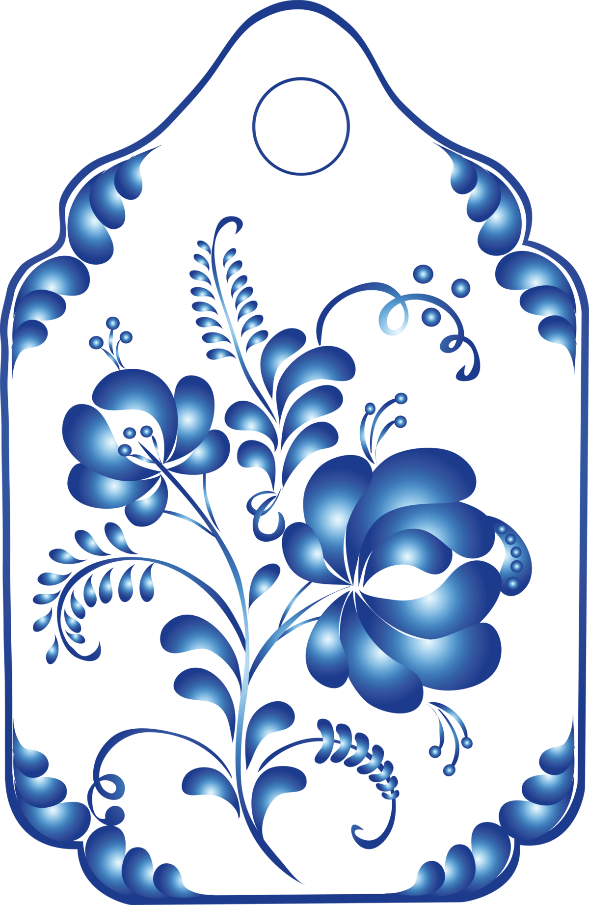 Гжель орнаментальная роспись