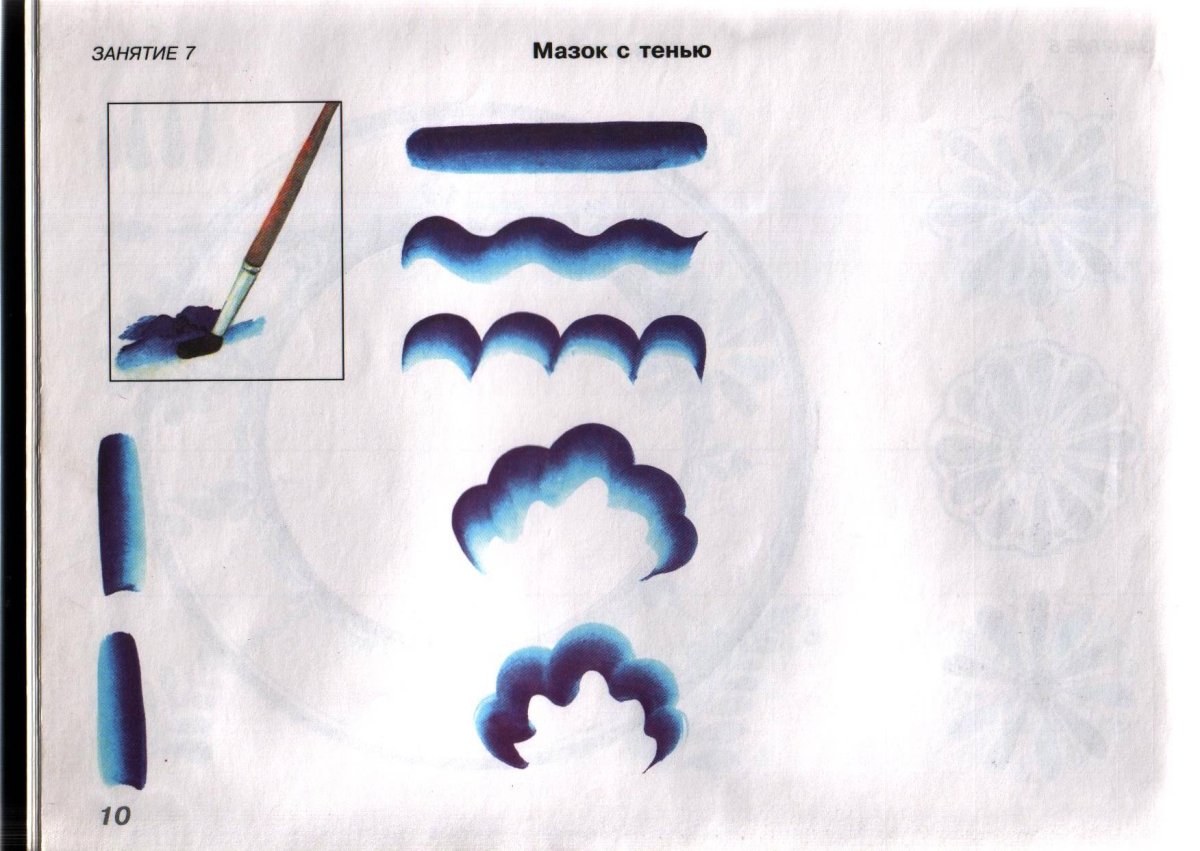 Элементы росписи Гжель для дошкольников