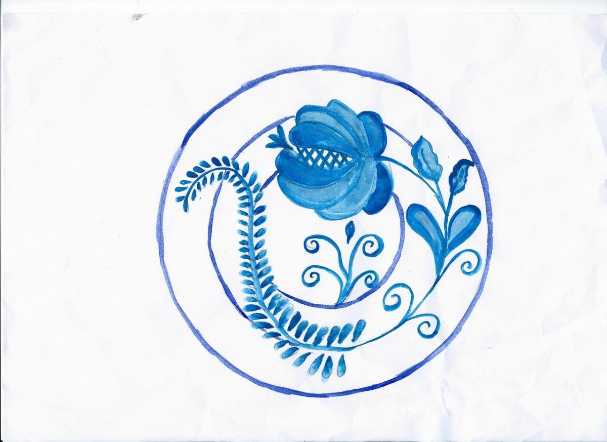 Чайник Гжель раскраска