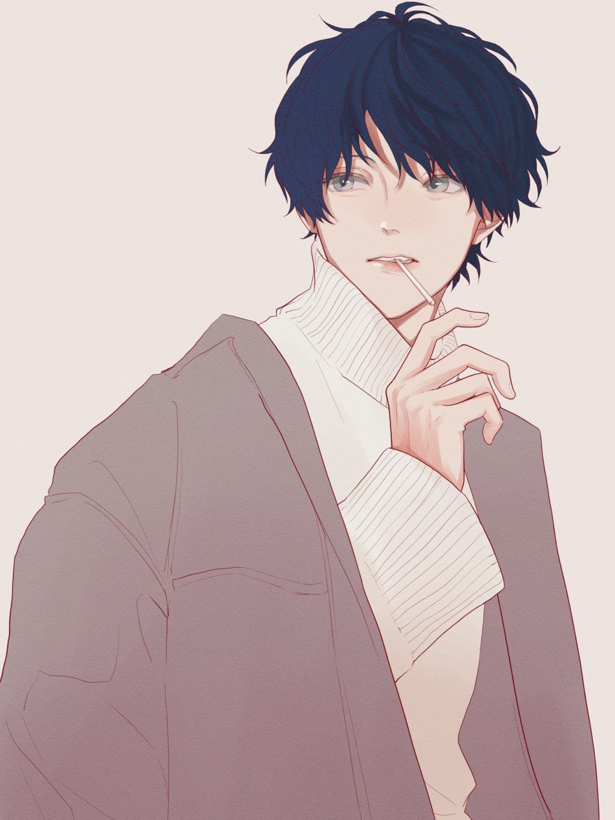 Парень из манги цветной