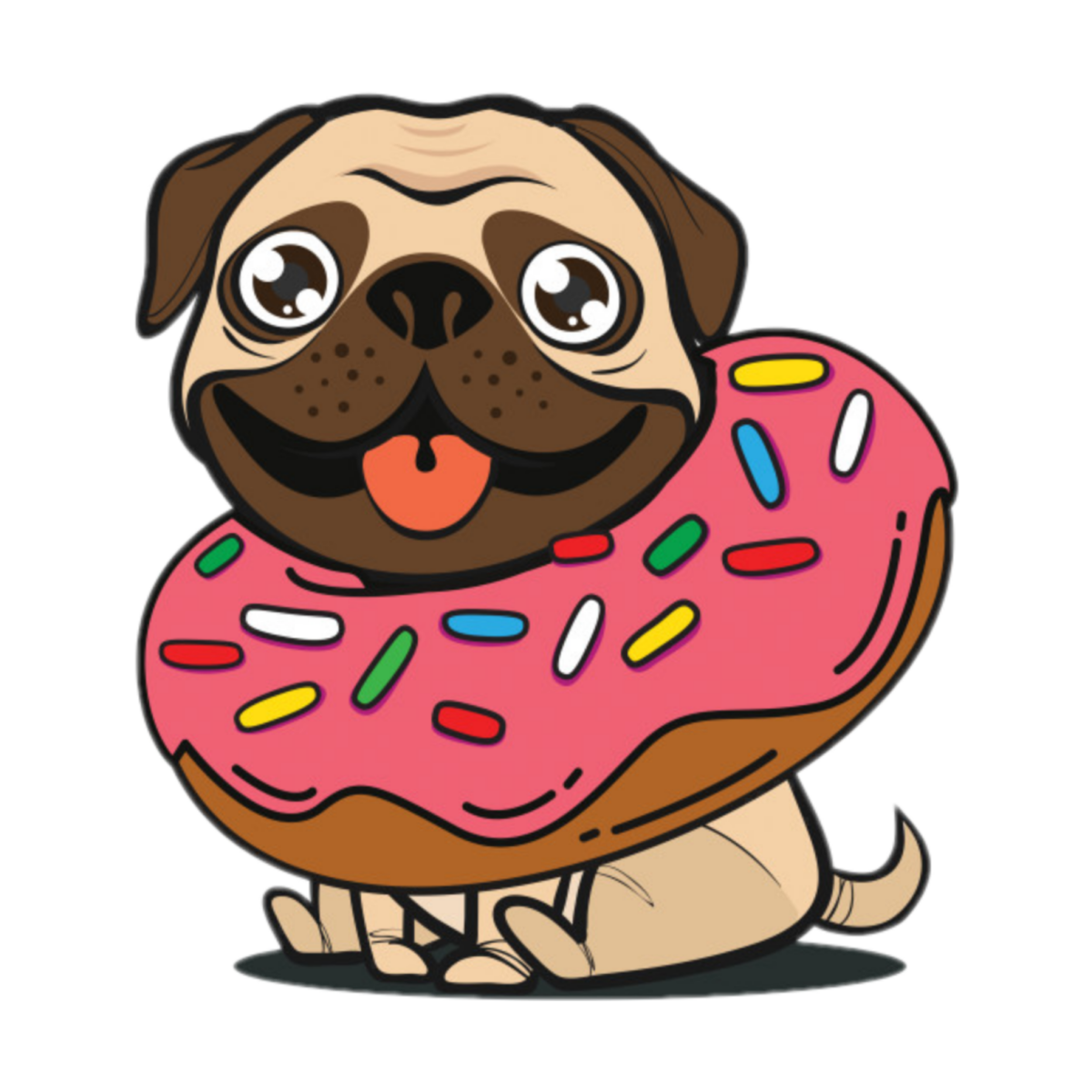 Наклейка - Мопс