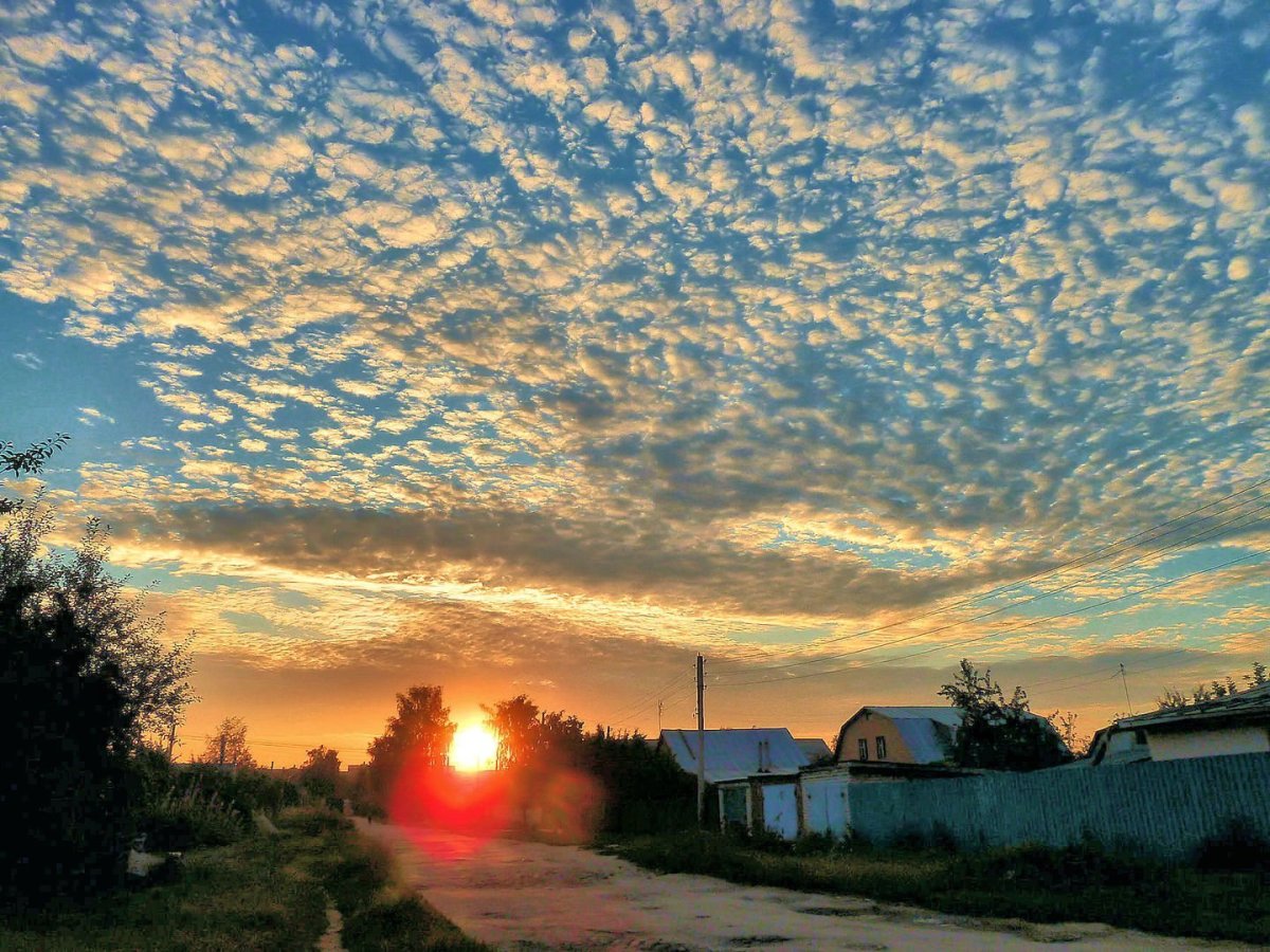 Закат в деревне
