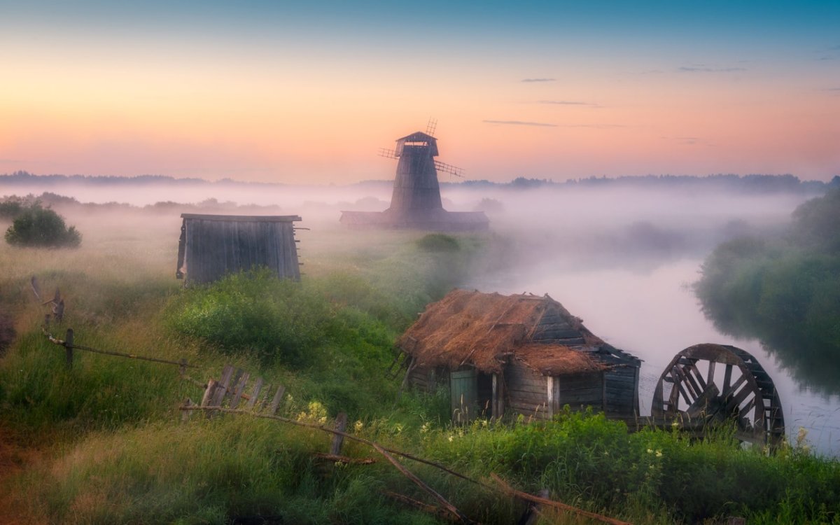 Луг на рассвете