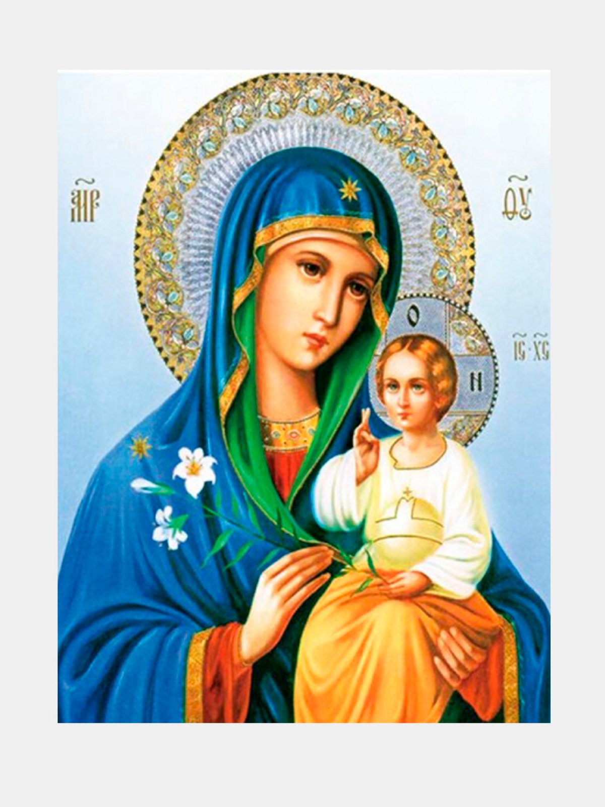 Икона Дева Мария Неувядаемый цвет