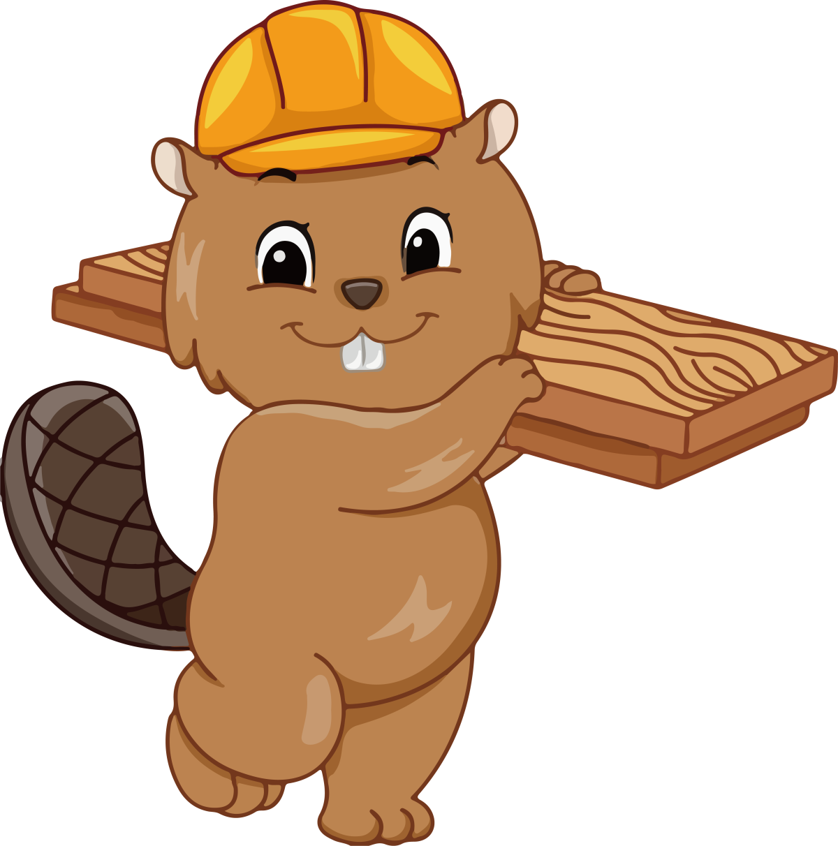 Бобер в каске