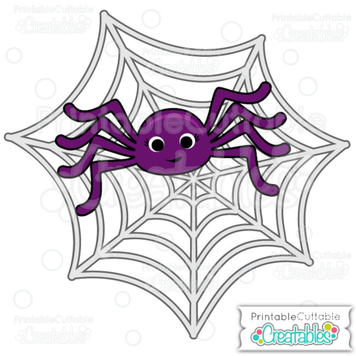 Милый паучок мультяшный