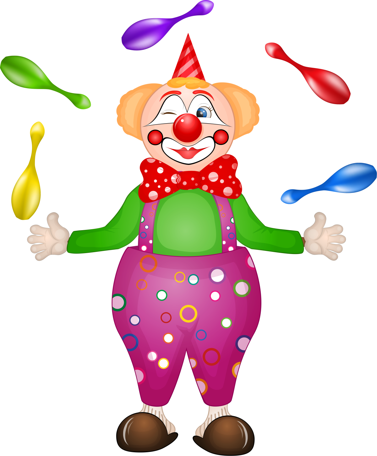 Клоун на прозрачном фоне для детей