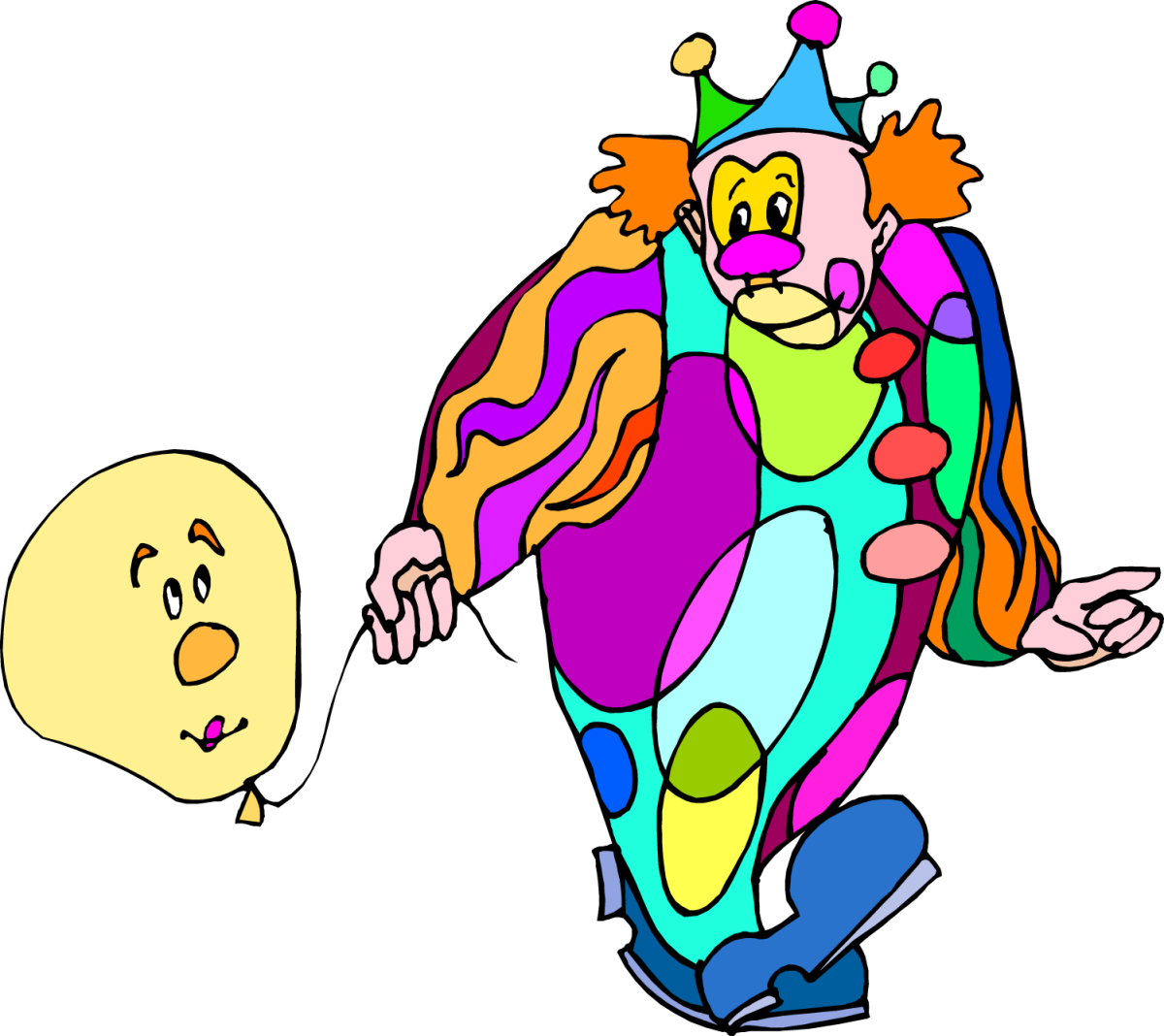 Клоун иллюстрация ретро