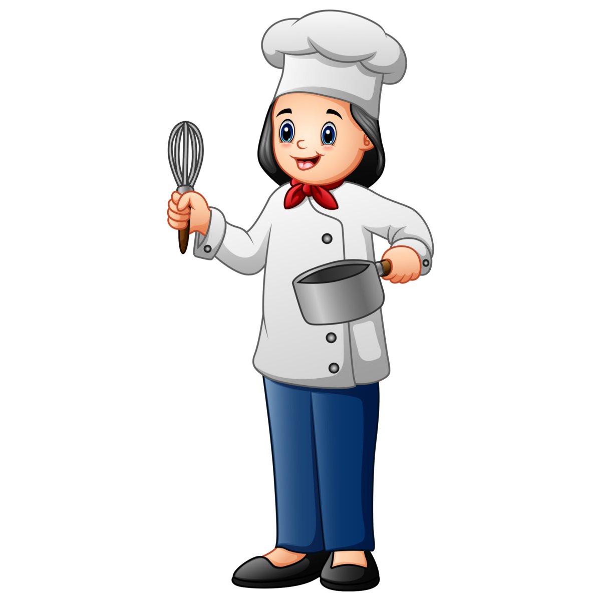 Рисунок женщины в поварской форме