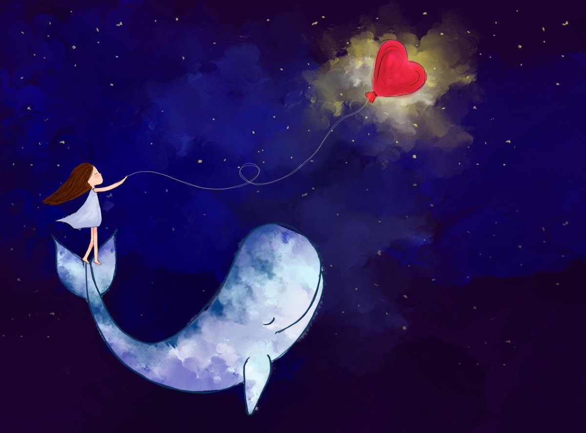 Летающие киты арт