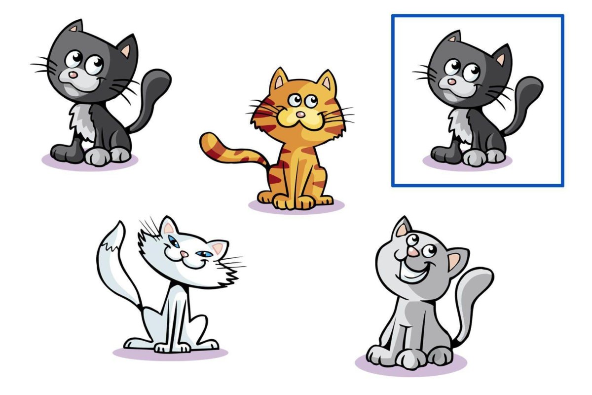 Кот на белом фоне мультяшный