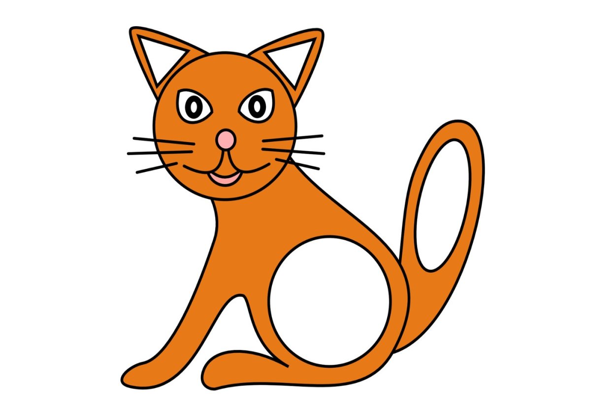 Оранжевый кот мультяшный