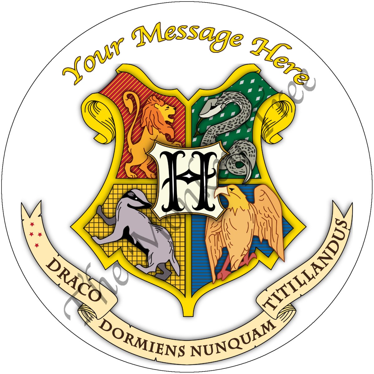 Hogwarts School эмблема для фотопечати