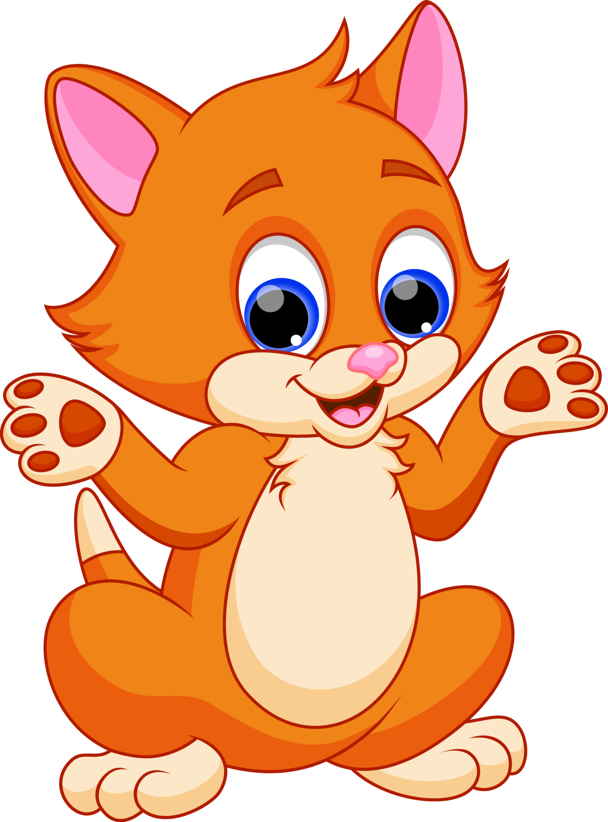 Кот на белом фоне рисунок