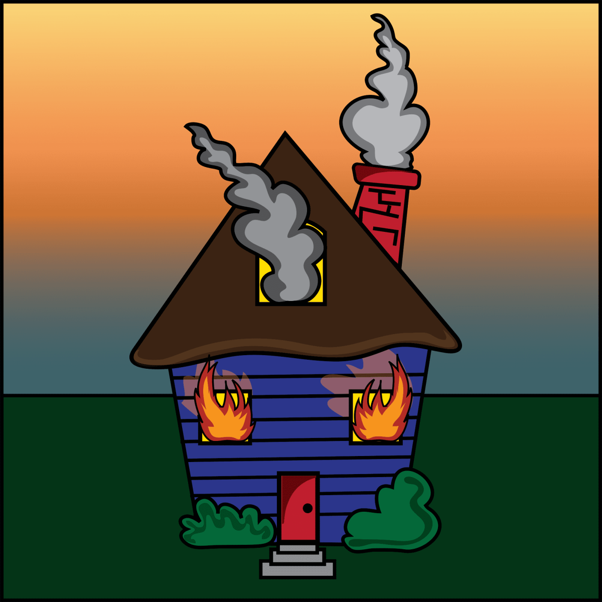 Горящие дома