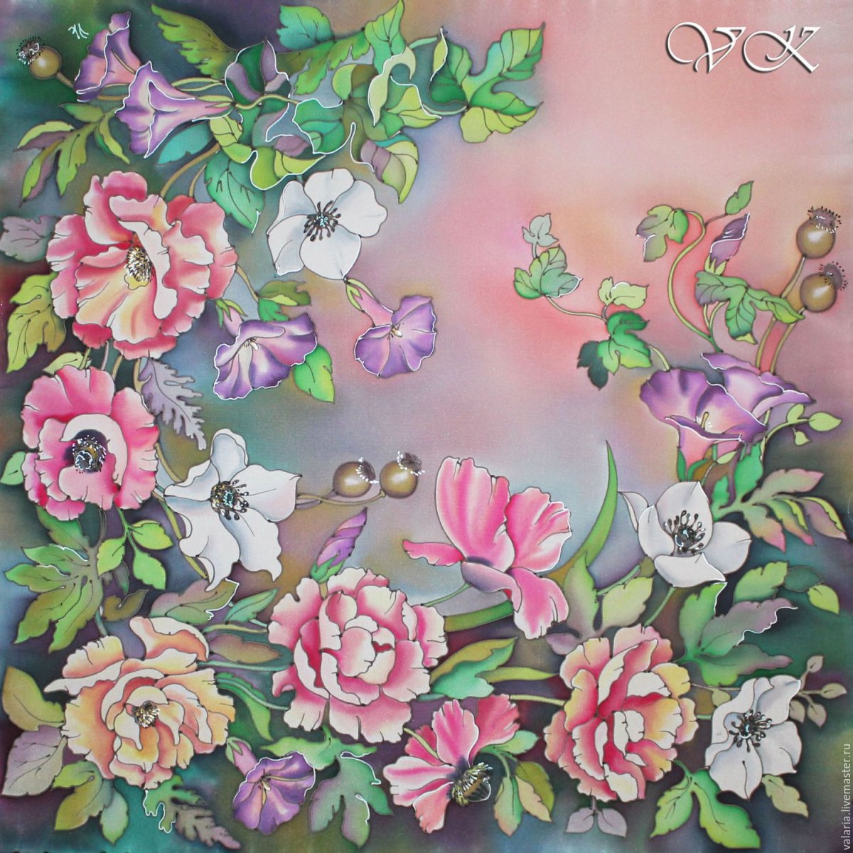 Декоративная роспись на ткани