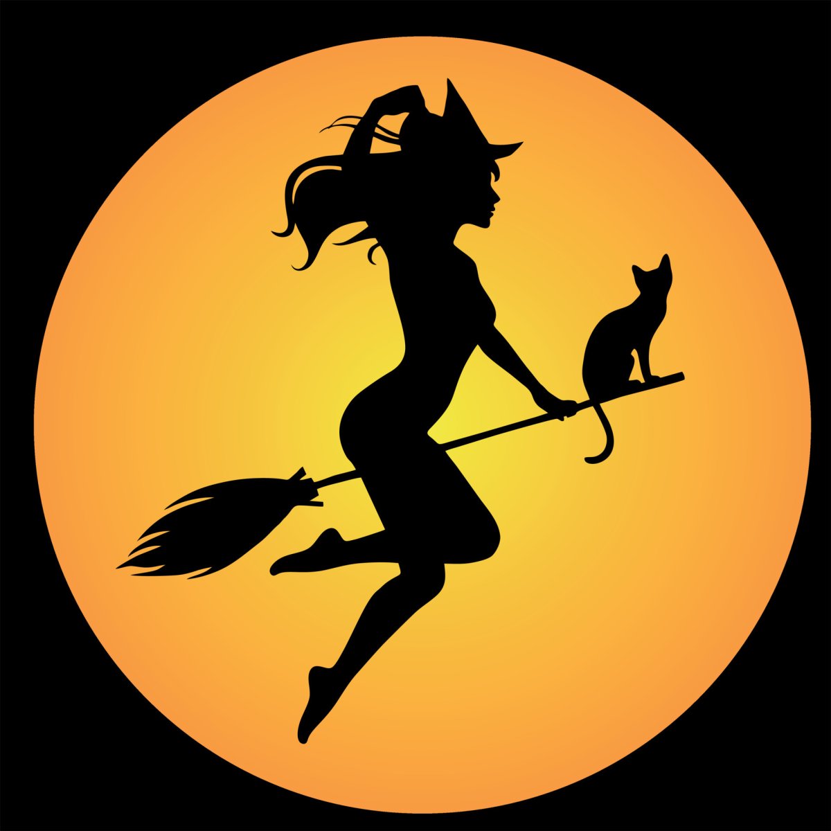 Ведьма силуэт