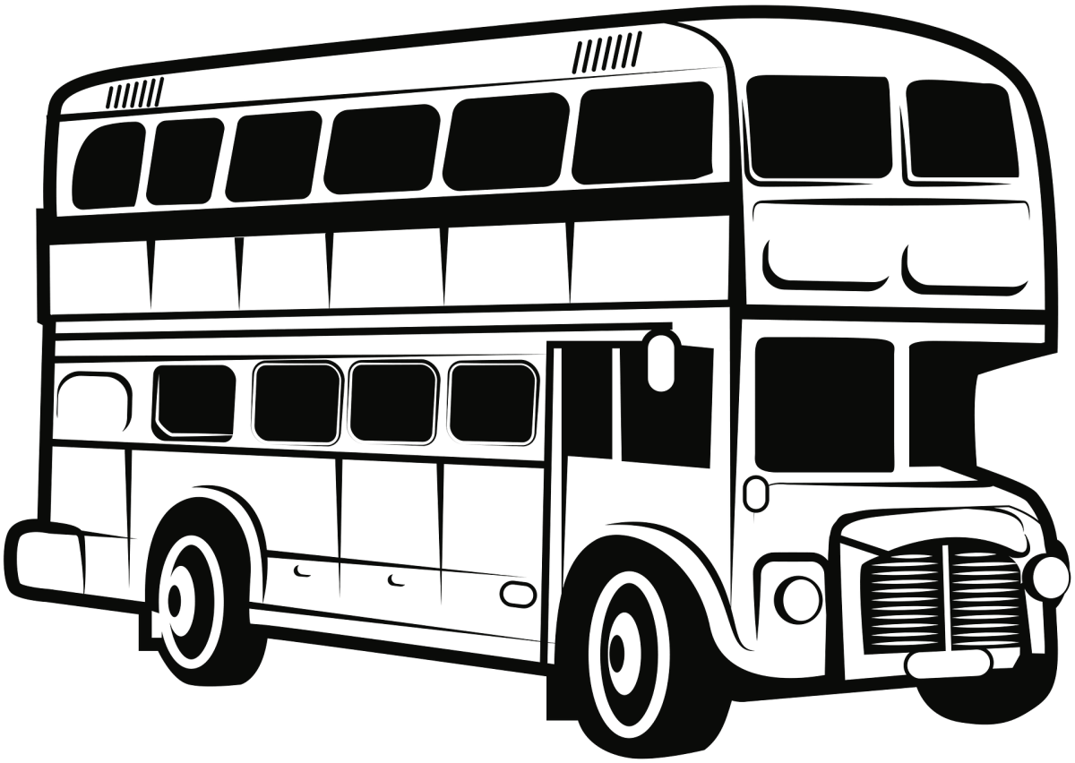 Автобус Дабл Деккер раскраска