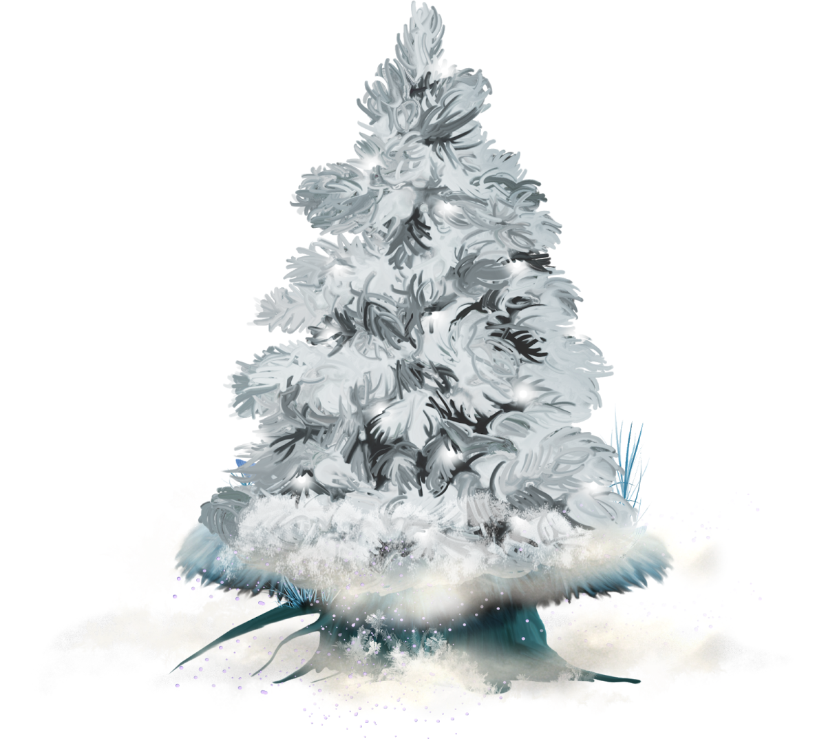 Елка в лесу