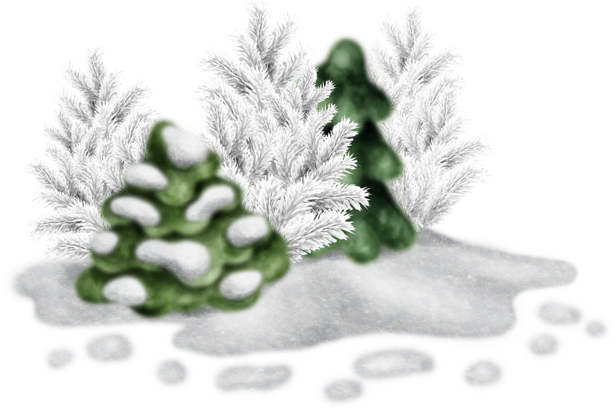 Елка в снегу вектор