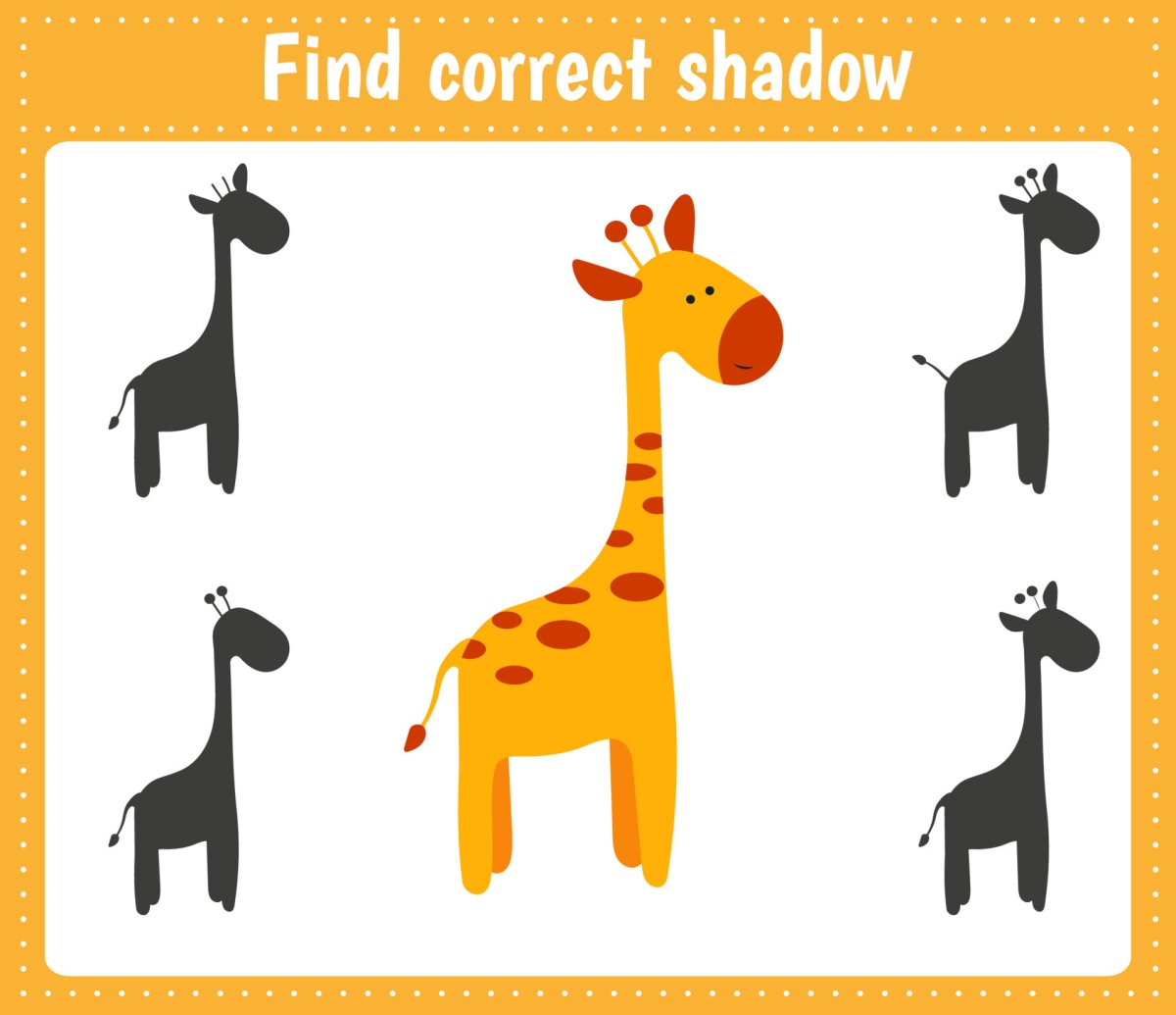 Жираф мама и малыш контур