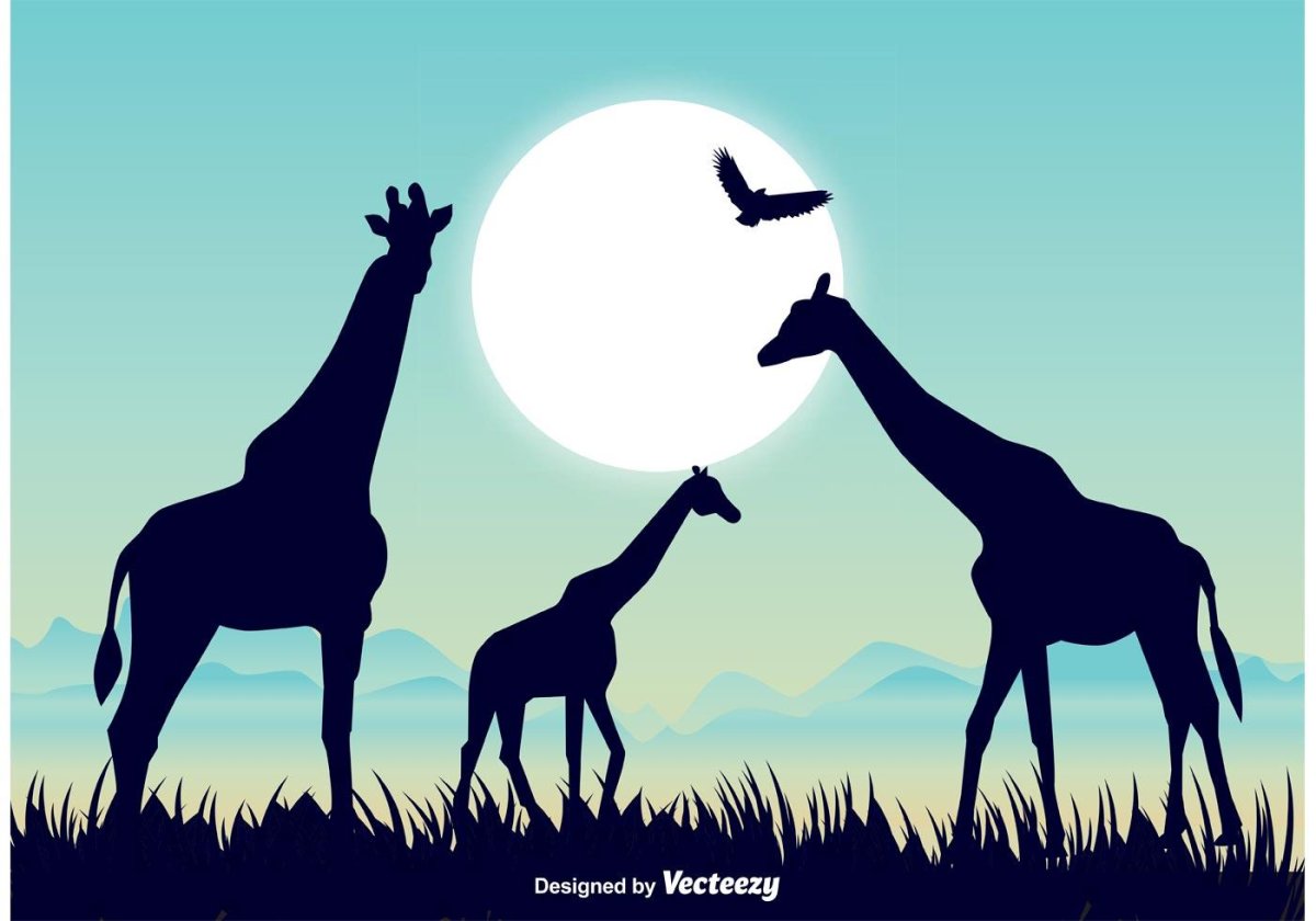 Тень для детей Жираф