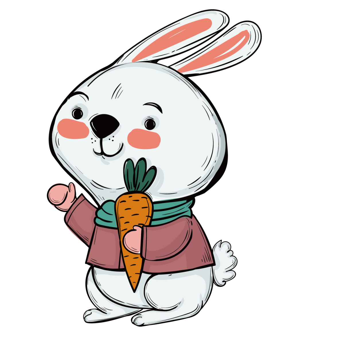 Зайчик с морковкой