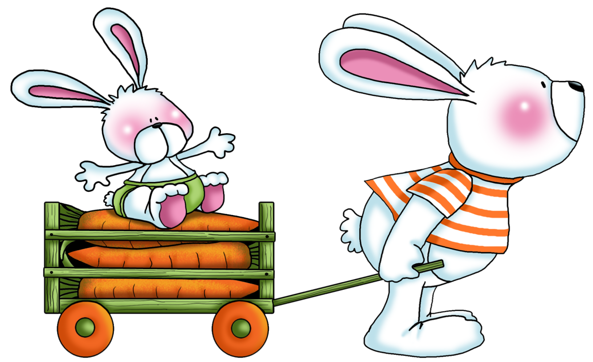 Заяц с морковкой рисунок