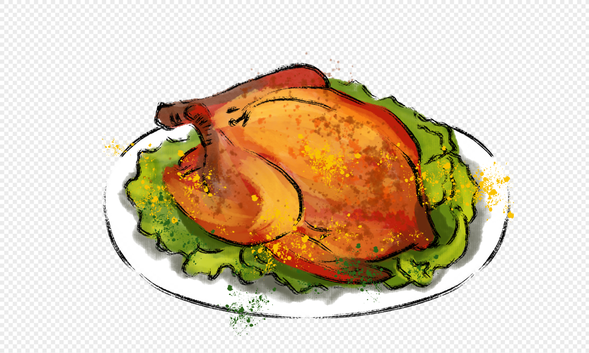 Стол который есть жареная курица рисунок