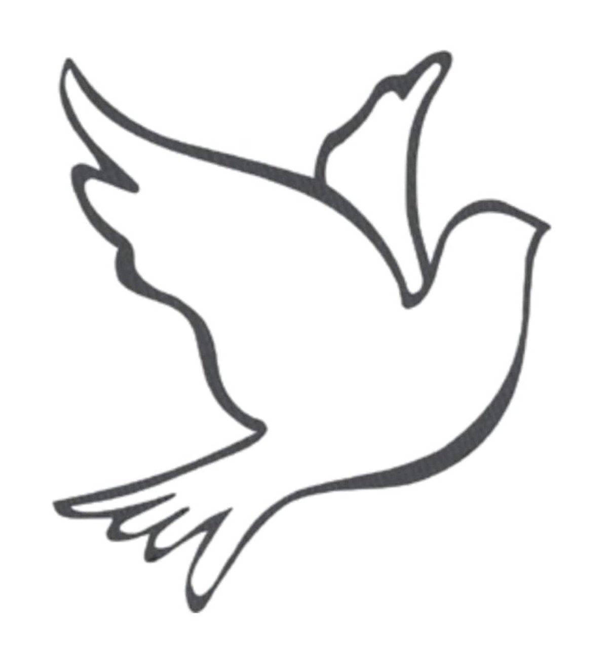 Голубь в полете раскраска