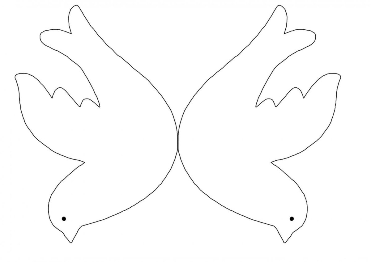 Украшение окон голубями